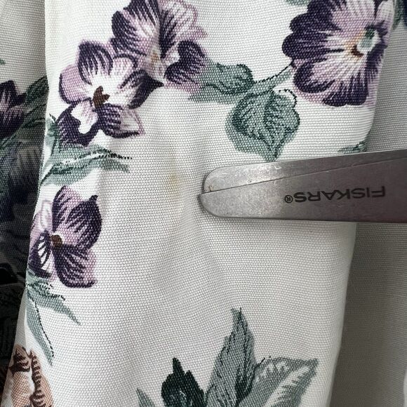 Womens VTG Fritzi CA L Flowy Skirt Midi Pleated Floral Roses Flared Modest - Picture 8 of 12